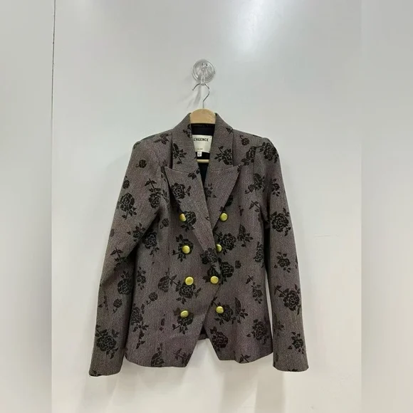 L’agence Bethany Flocked Herringbone Blazer $995 NEW - Picture 10 of 12